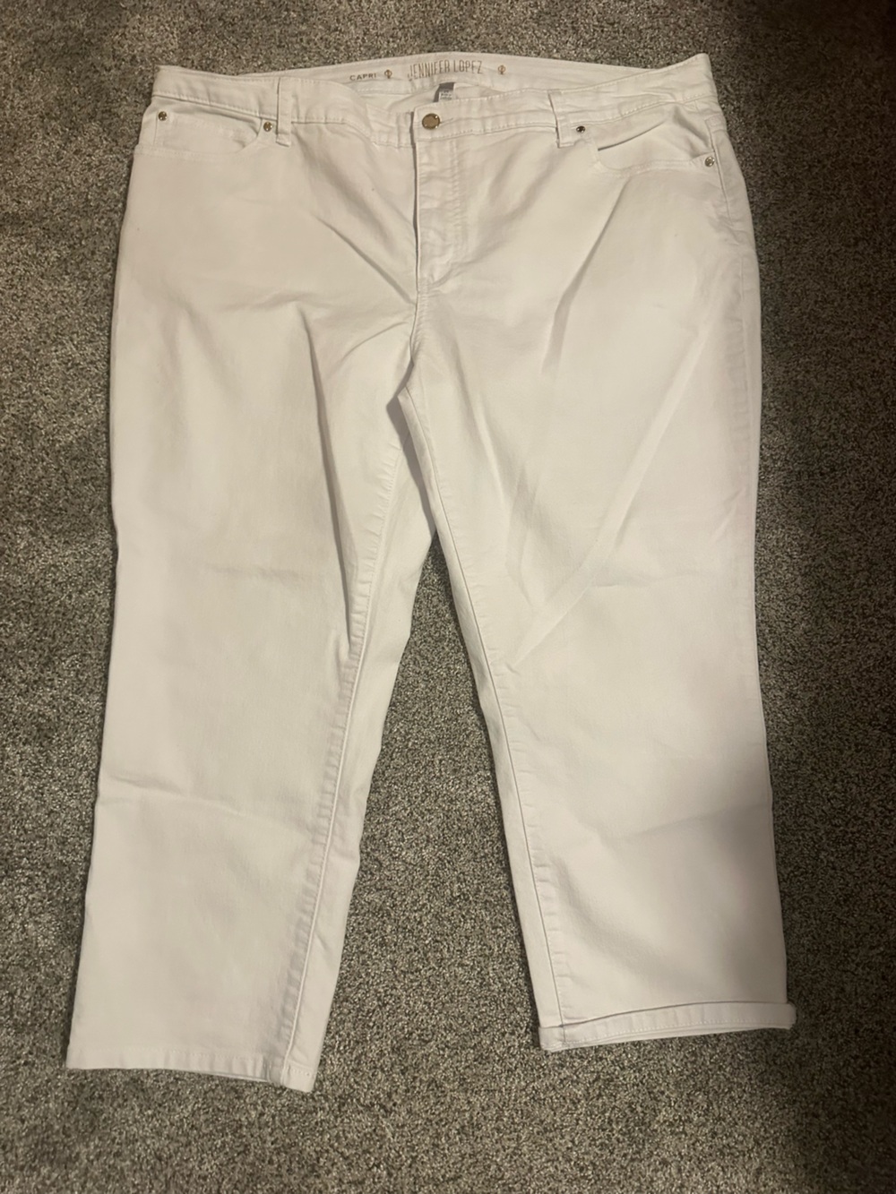 Jennifer Lopez White Ankle Jeans